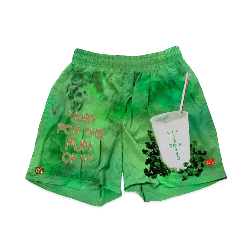 Travis Scott Cactus Jack Shamrock Shake Shorts "Green"