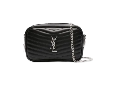 Saint Laurent Women's Leather Mini Lou Crossbody Bag "Black"
