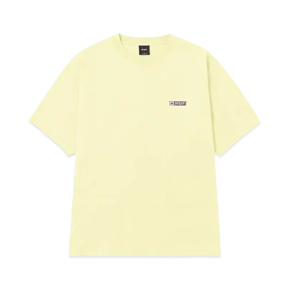 HUF Millennium Washed Tee "Pale Yellow"