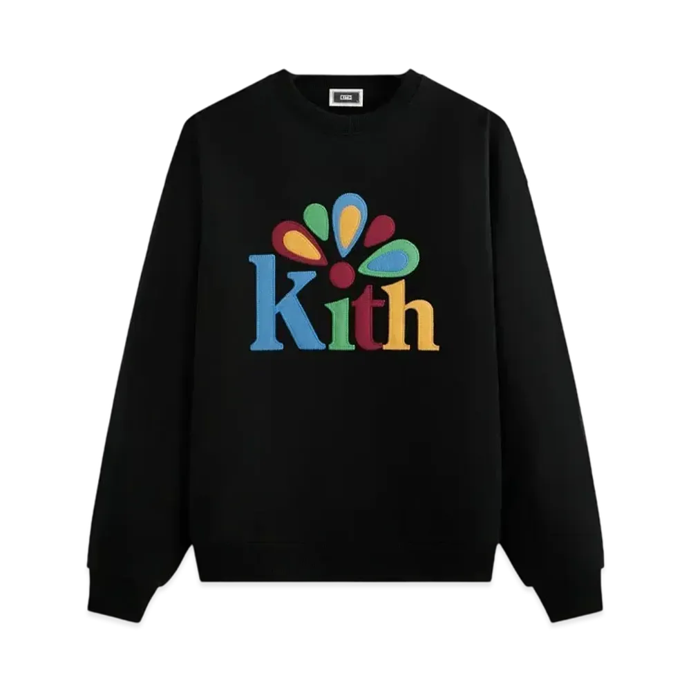 Kith Serif Applique Nelson Crewneck "Black"