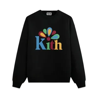 Kith Serif Applique Nelson Crewneck "Black"