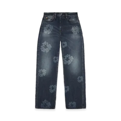 DENIM TEARS Baggy Laser Cotton Wreath Denim Pant "Dark Wash"