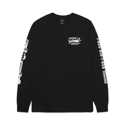 HUF Summer 24 Worldwide Towing Long Sleeve Tee "Black"