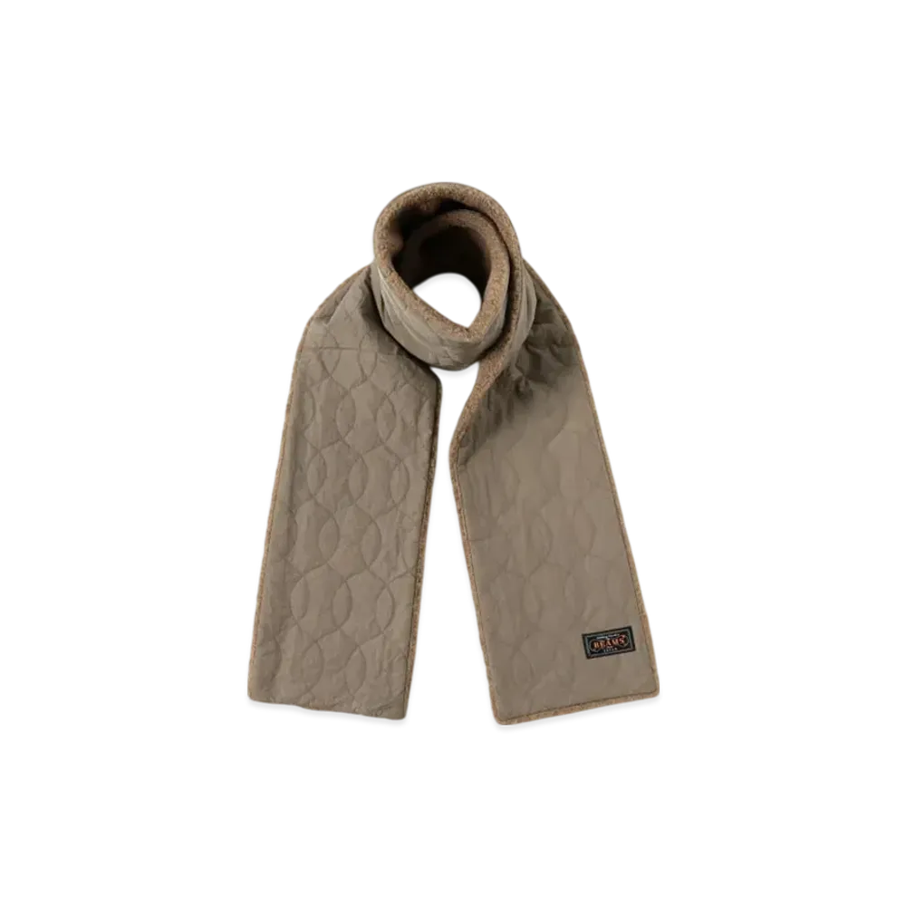 BEAMS Boa Quilt Muffler "Khaki"