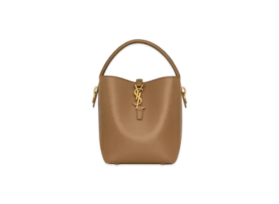 Saint Laurent LE 37 Small in Shiny Leather "Dark Cork"