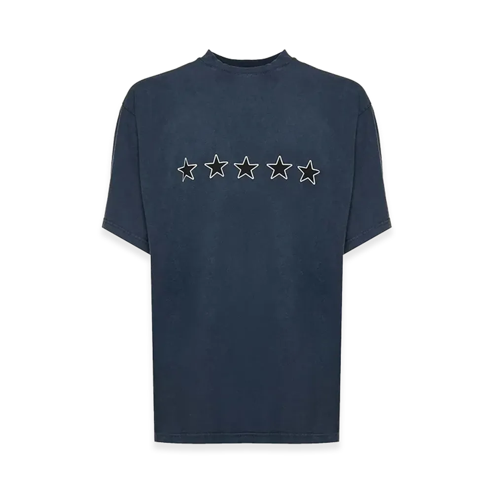 BALENCIAGA Twisted Cotton T-Shirt "Dark Blue"