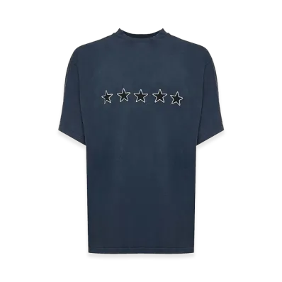 BALENCIAGA Twisted Cotton T-Shirt "Dark Blue"