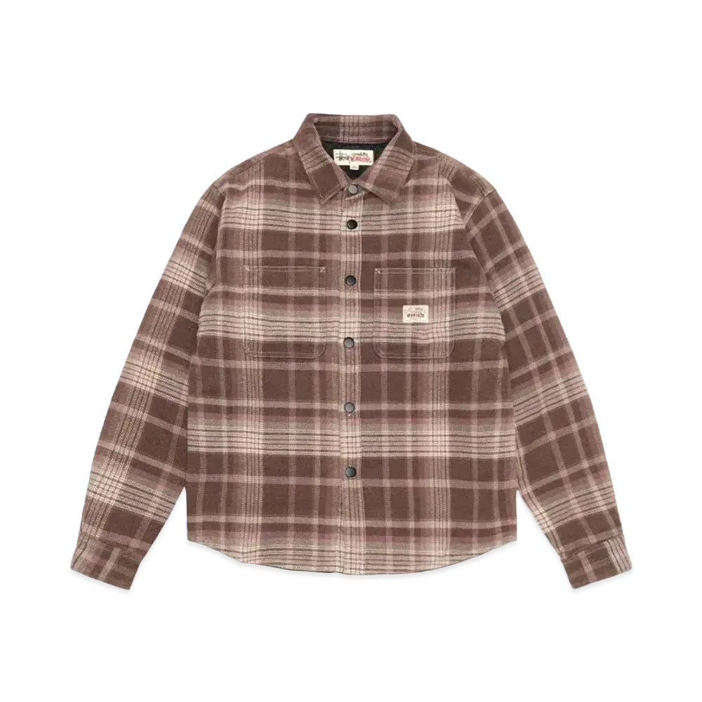Stussy Heavy Washed Plaid Shirt "Brown" (FA24)