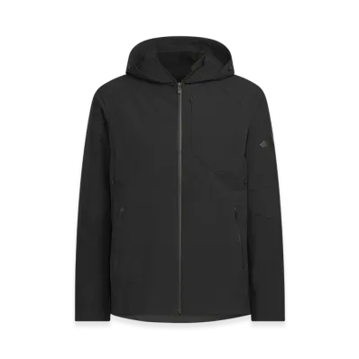 adidas Premium Sports Bonded Fleece Woven Hooded Jacket "Black"