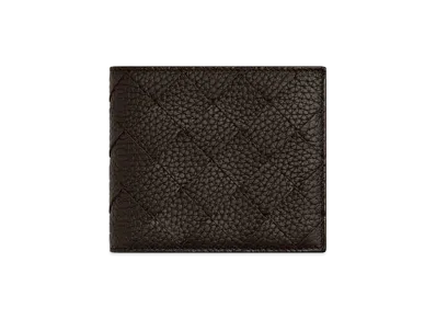 Bottega Veneta Intrecciato Bi-fold Wallet with Coin Purse "Fondente"