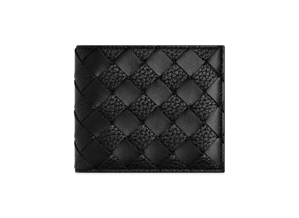 Bottega Veneta Intrecciato Bi-fold Wallet with Coin Purse "Black"