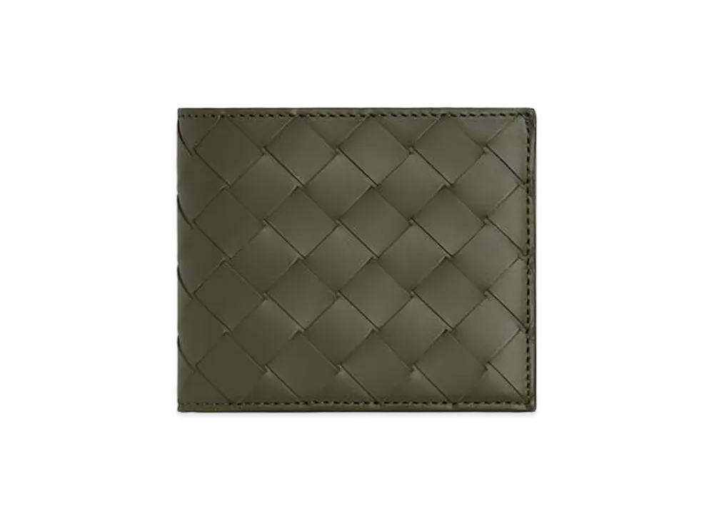 Bottega Veneta Intrecciato Bi-fold Wallet with Coin Purse "Crocodile"