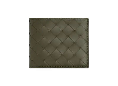Bottega Veneta Intrecciato Bi-fold Wallet with Coin Purse "Crocodile"