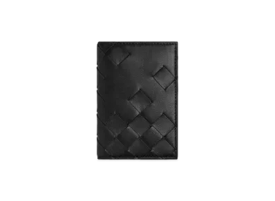 Bottega Veneta Intrecciato Flap Card Case "Black"