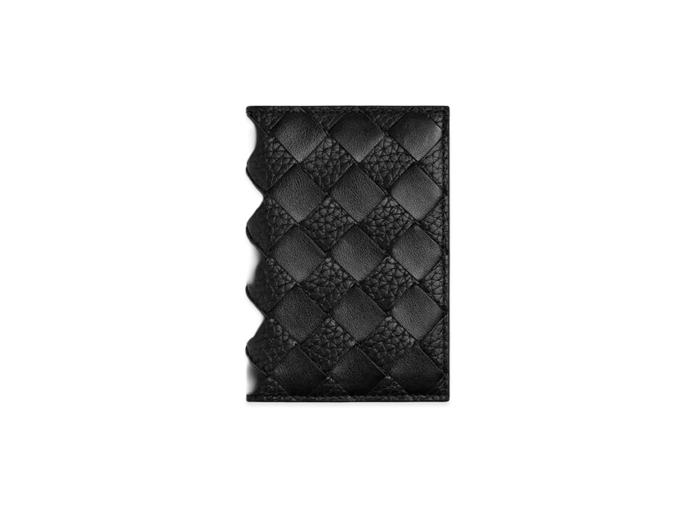 Bottega Veneta Intrecciato Flap Card Case "Black"