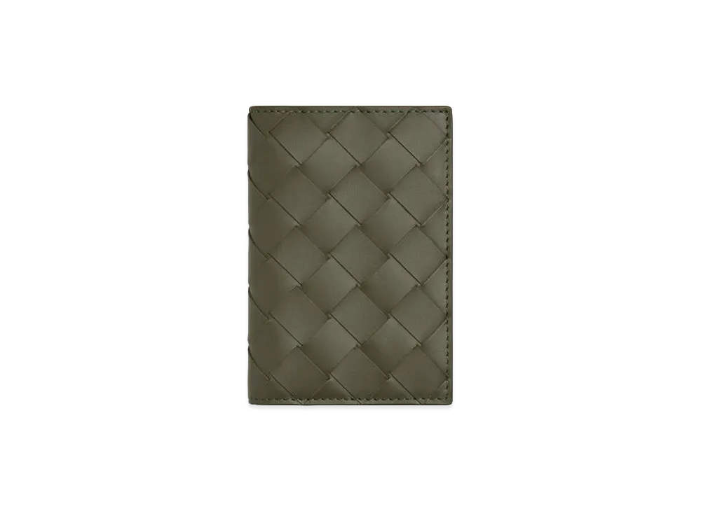 Bottega Veneta Intrecciato Flap Card Case "Crocodile"