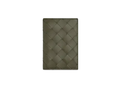 Bottega Veneta Intrecciato Flap Card Case "Crocodile"