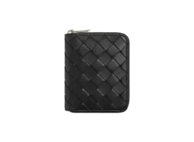 Bottega Veneta Compact Zip Around Wallet "Black"