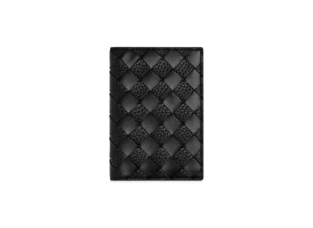 Bottega Veneta Intrecciato Passport Case "Black"