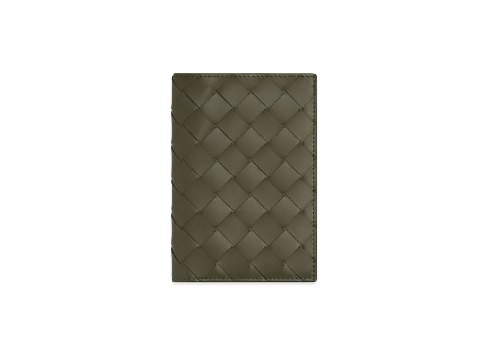 Bottega Veneta Intrecciato Passport Case "Crocodile"