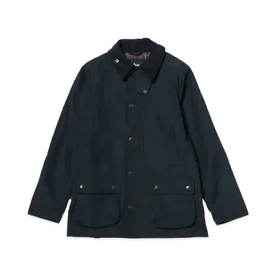 Barbour x BEAMS F Bedale SL Peach Skin Jacket "Navy"
