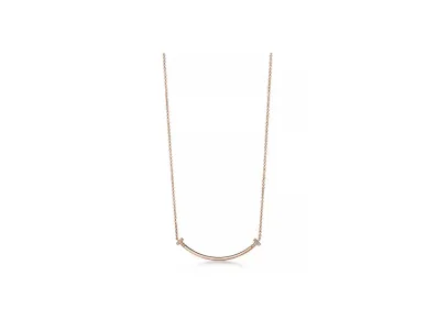 Tiffany & Co. Smile Small Pendant with Diamonds "Rose Gold"