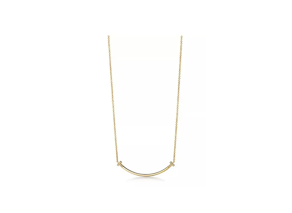 Tiffany & Co. Smile Small Pendant with Diamonds "Yellow Gold"