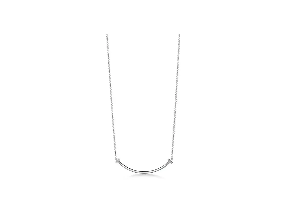 Tiffany & Co. Smile Small Pendant with Diamonds "White Gold"