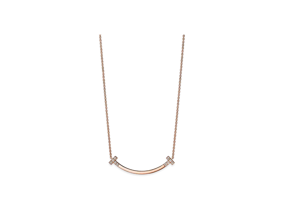 Tiffany & Co. Smile Medium Pendant with Diamonds "Rose Gold"