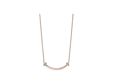 Tiffany & Co. Smile Medium Pendant with Diamonds "Rose Gold"