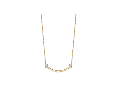 Tiffany & Co. Smile Medium Pendant with Diamonds "Yellow Gold"