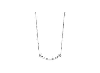 Tiffany & Co. Smile Medium Pendant with Diamonds "White Gold"