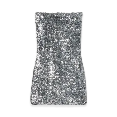 GUCCI Women's Sequin Dress "Silver"