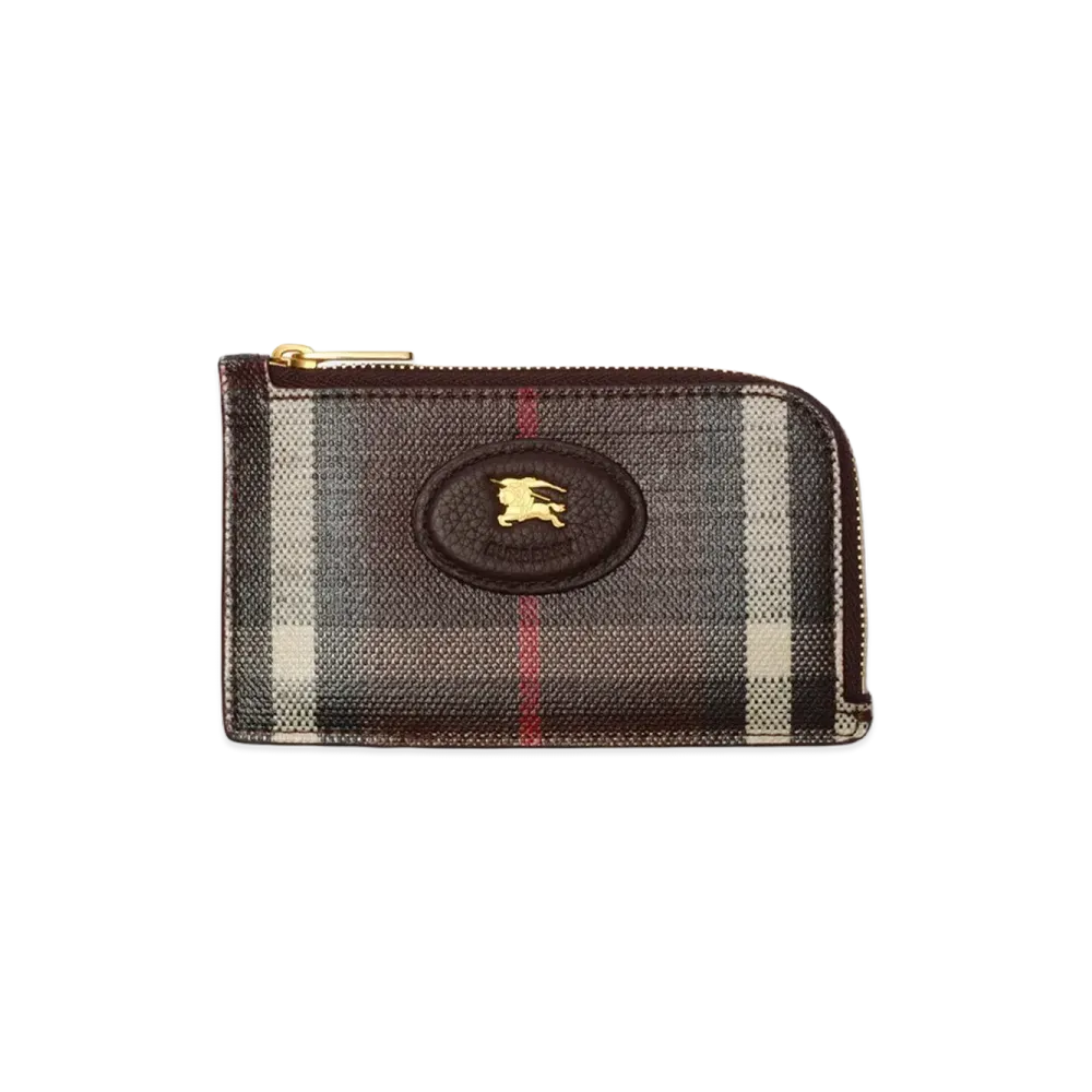 Burberry Women's Highland Zip Card Case "Mahogany Red"
