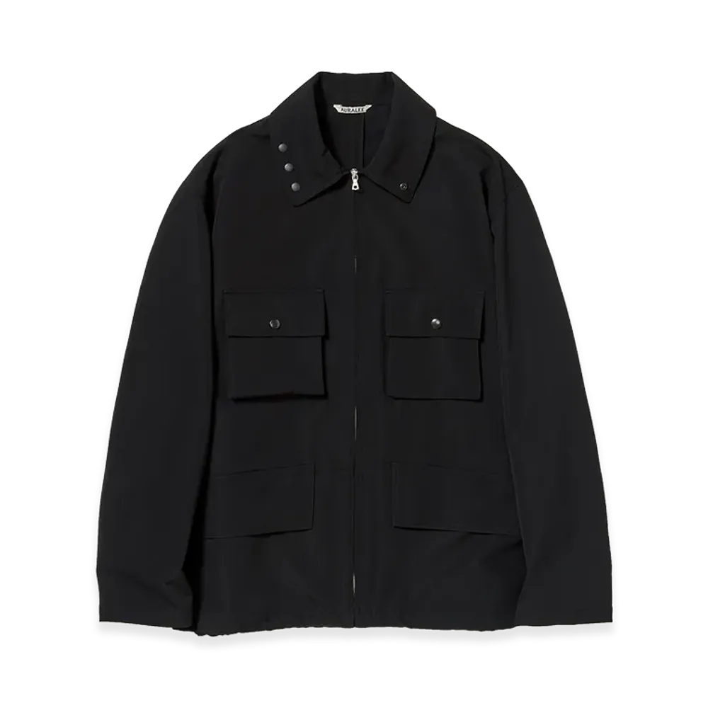 AURALEE Wool Max Canvas Blouson "Black"