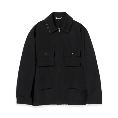 AURALEE Wool Max Canvas Blouson "Black"