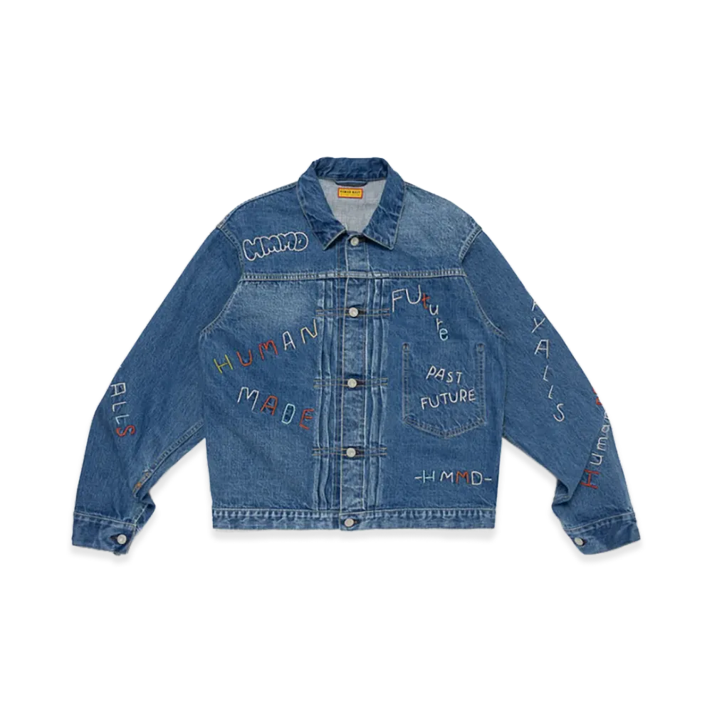 HUMAN MADE Embroidered Denim Work Jacket "Indigo"