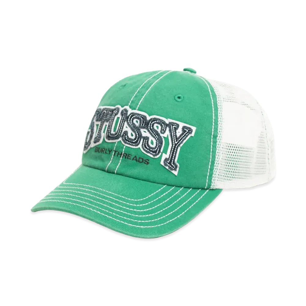 Stussy Mid-Depth Burly Threads Trucker "Green"