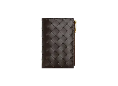Bottega Veneta Intrecciato Medium Bi-Fold Wallet "Fondente"