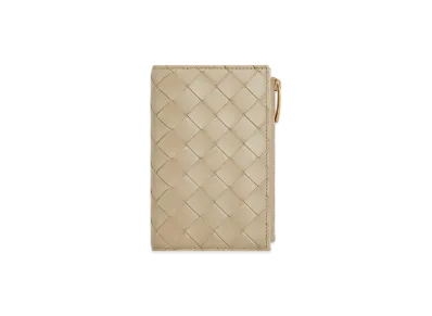 Bottega Veneta Intrecciato Medium Bi-Fold Wallet "Ecru/Glacier"