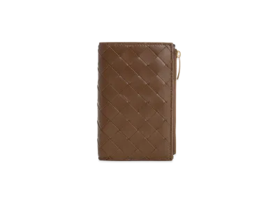 Bottega Veneta Women's Medium Bi-Fold Wallet Intrecciato 15 Nappa Bicolor "Beige"