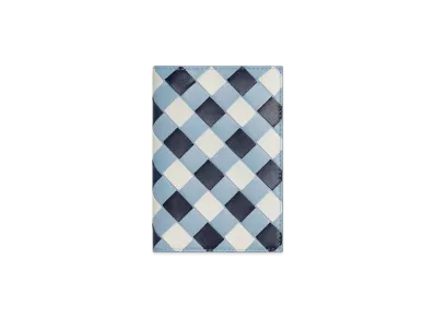 Bottega Veneta Intrecciato Passport Case "Abyss/Ice/White"