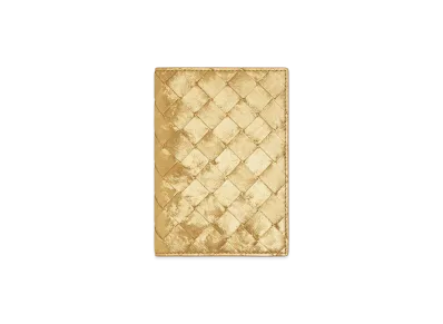 Bottega Veneta Intrecciato Passport Case "Gold"