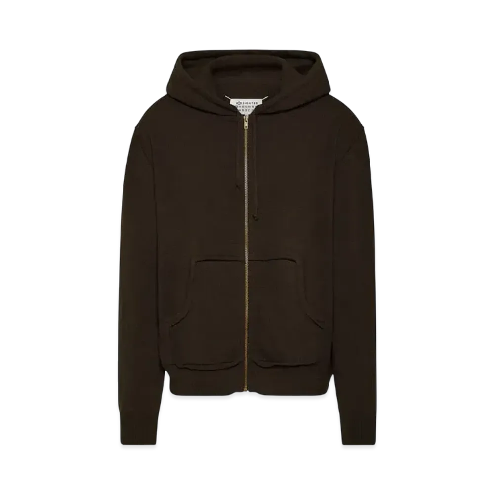 Maison Margiela Men's Decortique Cashmere Knit Hoodie "Brown"