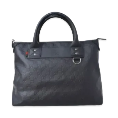 GUCCI Shima Tote Bag Rubber Web Loop "Black"