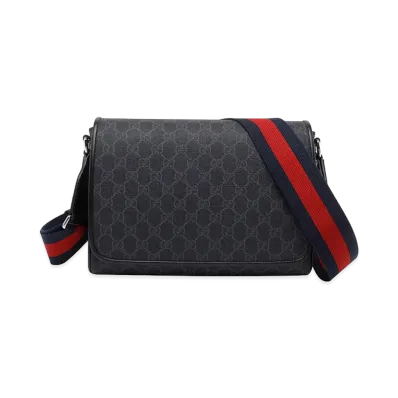 GUCCI GG Fabric Medium Crossbody Bag "Black"