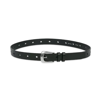 Paul Smith Diamond Hole Leather Belt "Black"