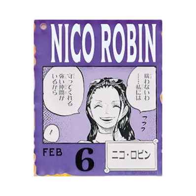 BANDAI "Ichiban Kuji" -ONE PIECE BASE SHOP Lottery 366DAYS OF BIRTHDAYS- Birth Month January-March Shin Colors Acrylic Block Charm Prize 2/6 Nico Robin