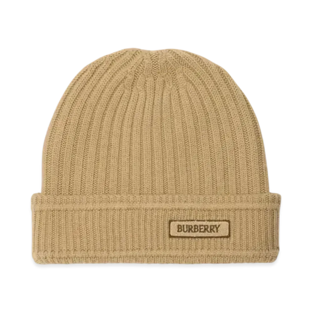 Burberry Logo Wool Beanie "Sand"