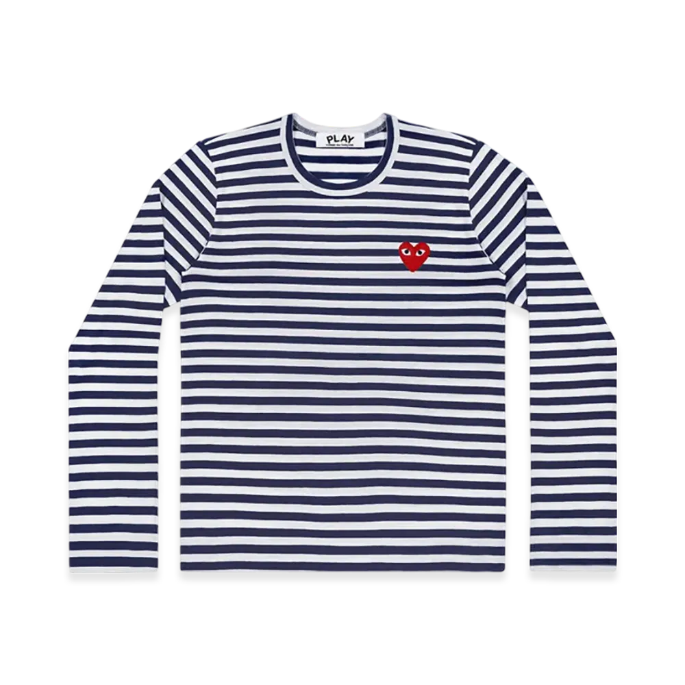 PLAY COMME des GARCONS Striped L/S T-Shirt Ladies "Navy/White"